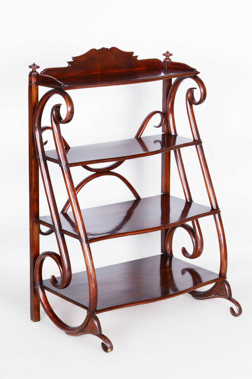Restored Biedermeier étagère, By Thonet, Beech, Walnut, Austria, Vienna, 1910s