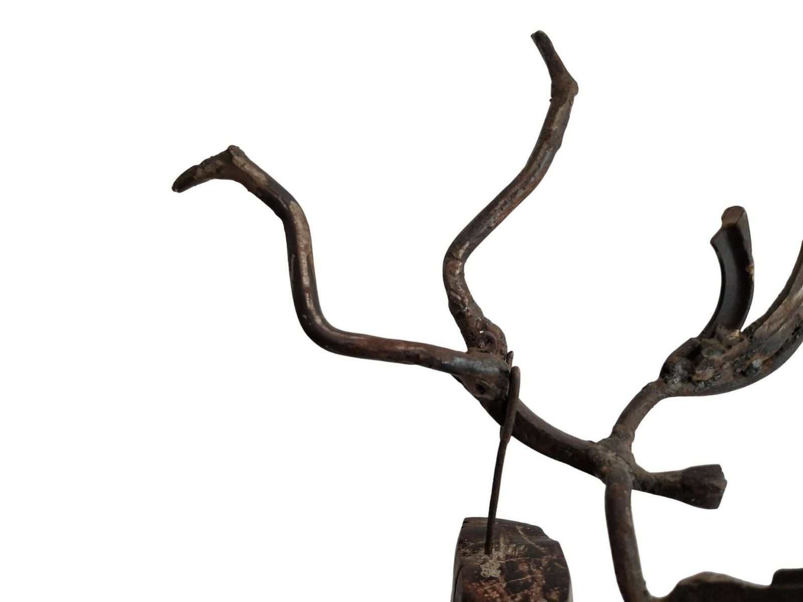 Modernist Icarus Sculpture In Welded Metal By Arthur Azevedo, Contemporary Abstract Zimbabwe Statue, African Art photo 645.0