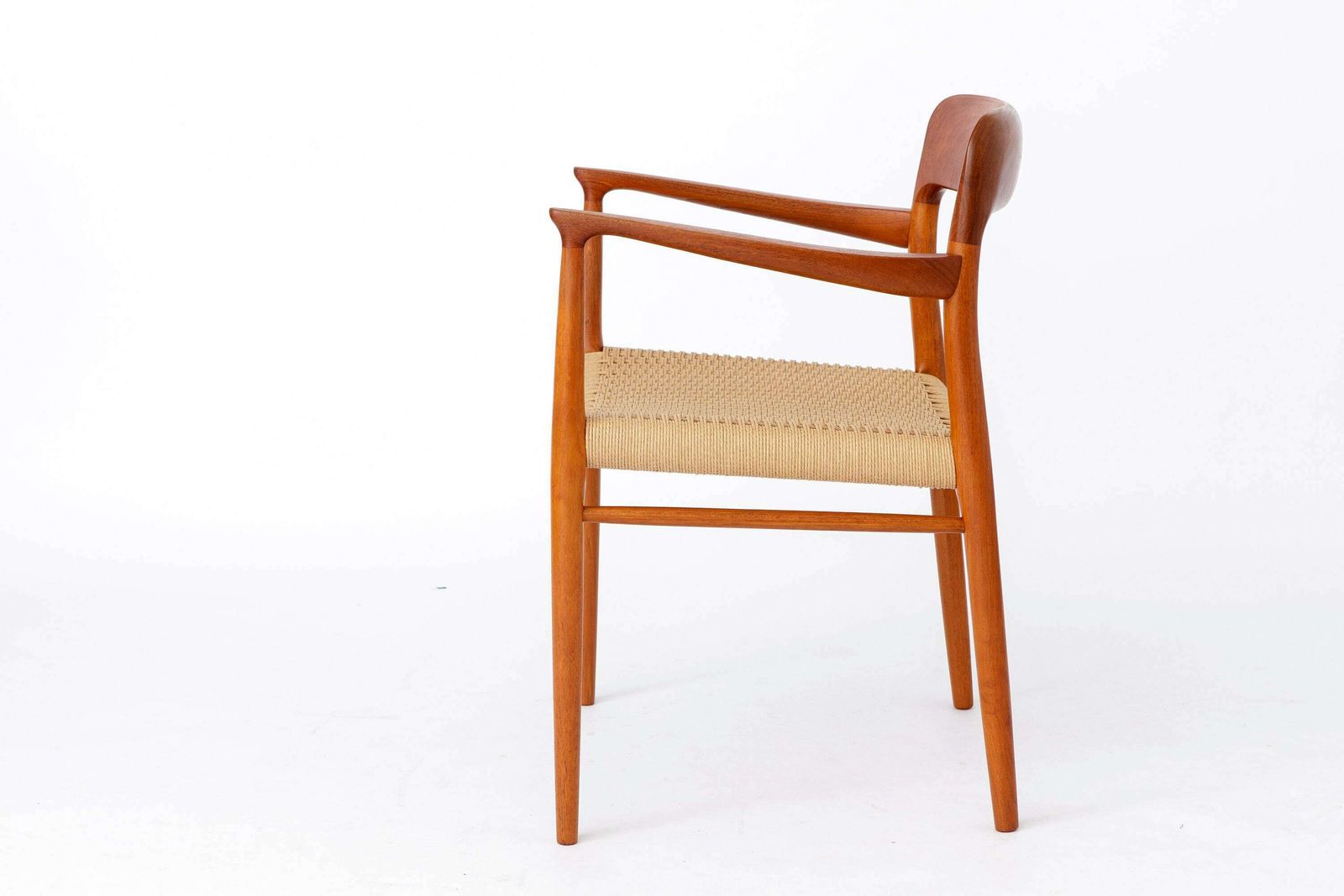 1 Of 2 Niels Moller Armchair, Model 56, Teak, 1950s, Vintage photo for sale