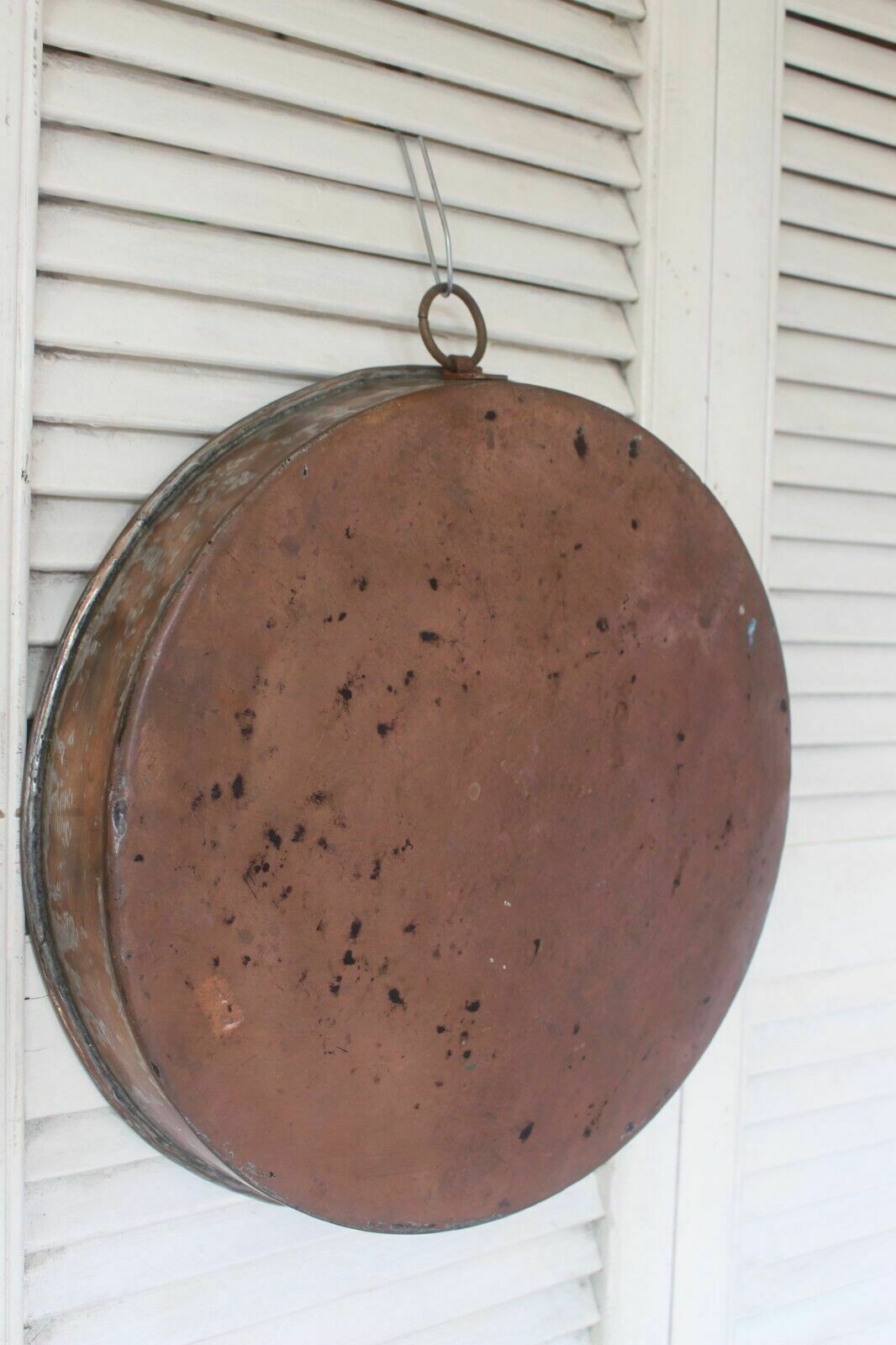 Antique French Copper Escargot/Cake/Frying Pan Old Style Tin Lined 35 Cm