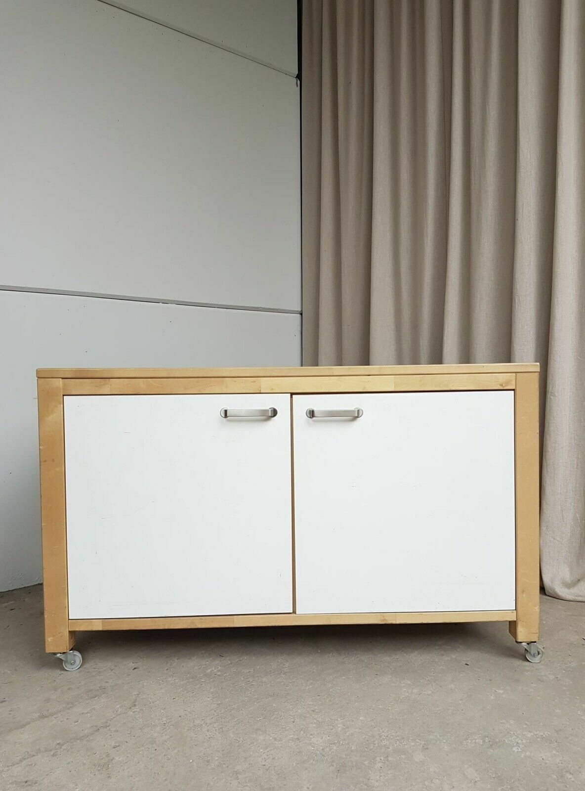 Vtg Mid Century Modernist Style Ikea Varde Sideboard Kitchen Cupboard R426 photo 540.5