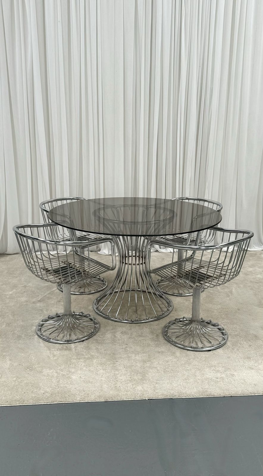 photo vinterior Gastone Rinaldi Dining Set, 1970’s, Italy