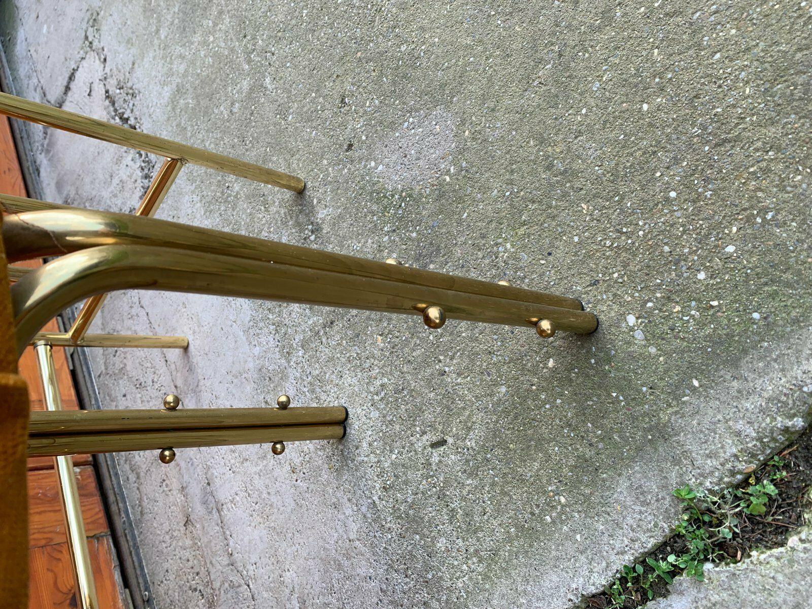 Vintage Dressing Table And Stool In Brass, 1950s, Set Of 2 photo furniture