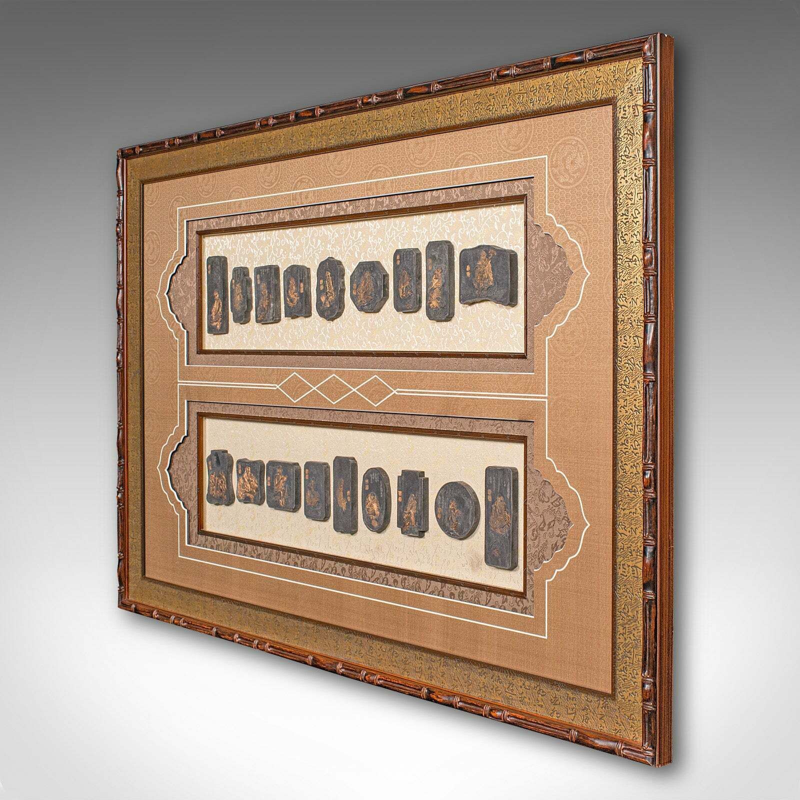 Large Antique Ink Stone Display Set, Chinese, Ornamental Stones, Qing, Victorian photo for sale