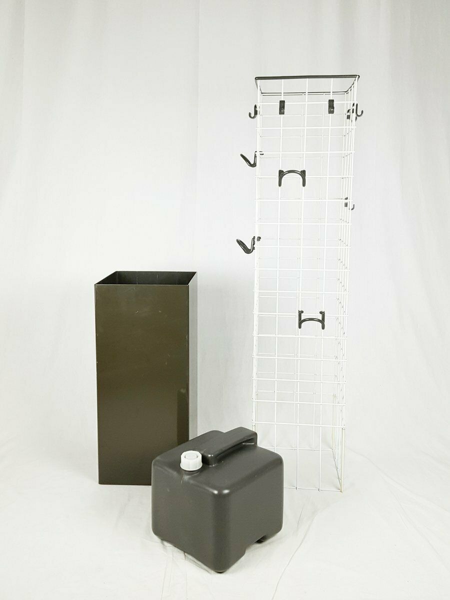 Grey Plastic & White Metal Freestanding 4788 Clothes Stand By Anna Castelli Ferrieri For Kartell, 1980s photo for sale