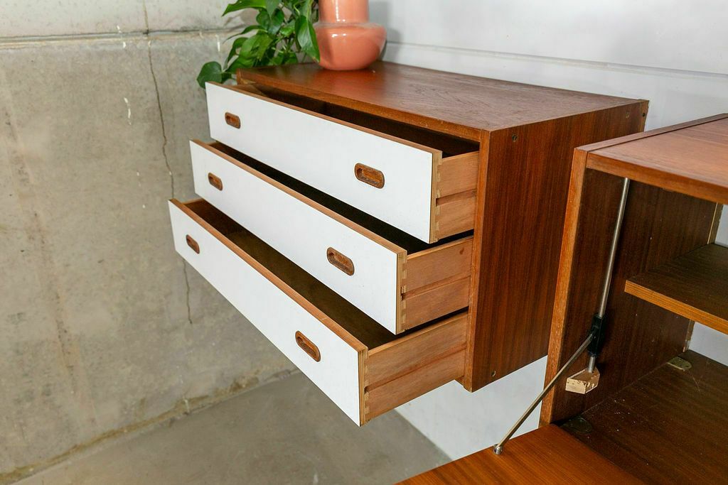 Poul Cadovius Style Danish Royal Wall System Teak Mid Century photo Furniture