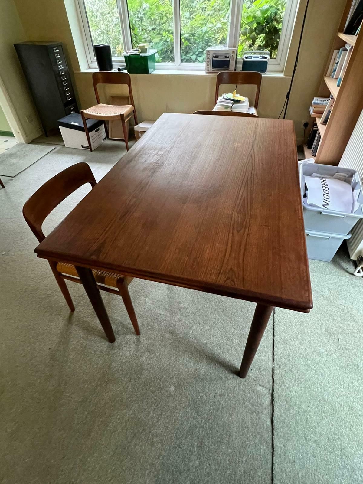 Danish Mid Century Extendable Teak Dining Table From Farstrup, 1960s photo furniture