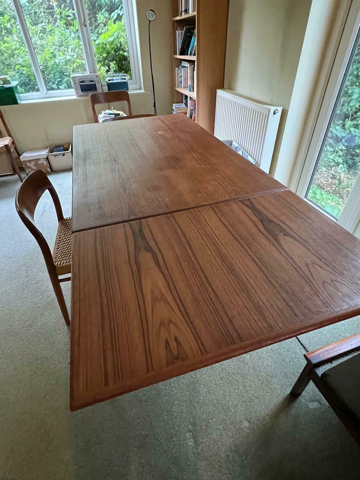Danish Mid Century Extendable Teak Dining Table From Farstrup, 1960s photo for sale