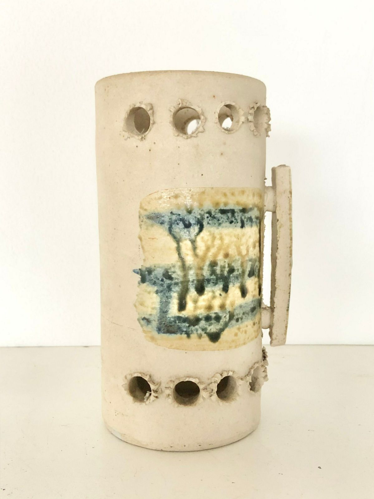 Danish Mid Century Per Engstrøm Original Fine Art Ceramic Pottery Sculpture With Abstract Decoration photo 180.0