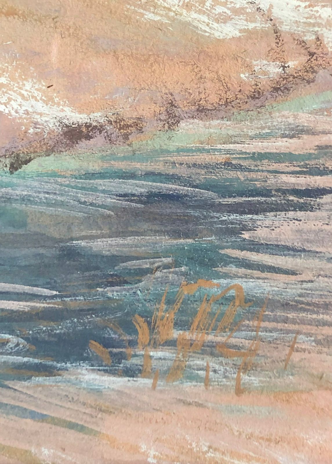Vintage Oil Painting From Denmark Of Naked Trees In A Winter Landscape photo Art