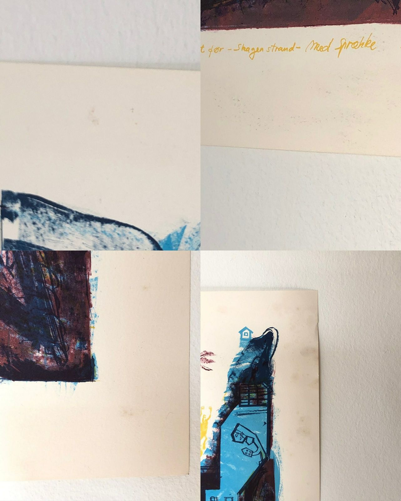 Ole Sporring (1941 2019) Vintage Original Lithograph   Abstract Expressionist Art By Renowned Artist From Denmark photo vintage