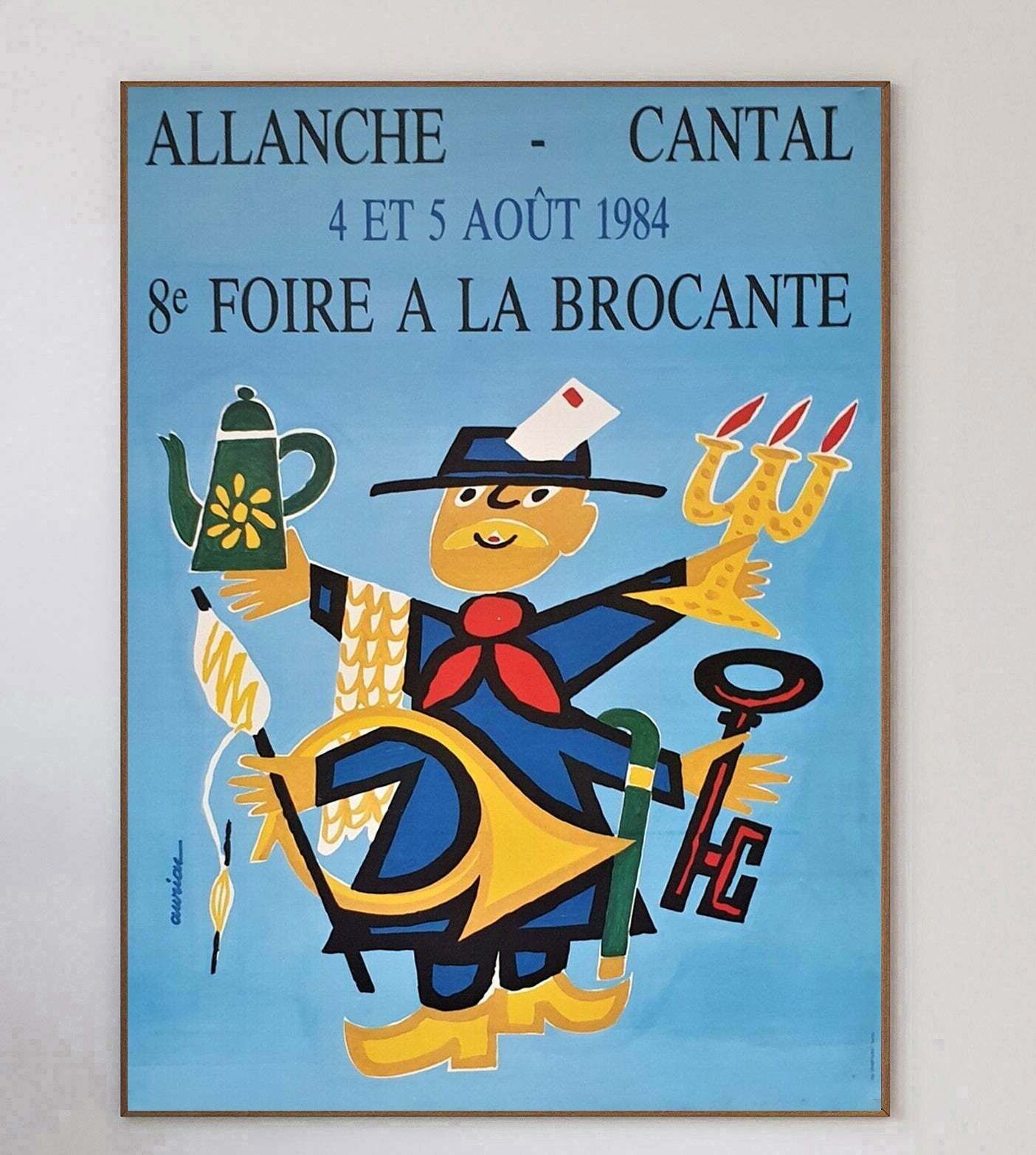 Auriac   Allanche Cantal Fair 1984 Original Vintage Poster photo 324.0