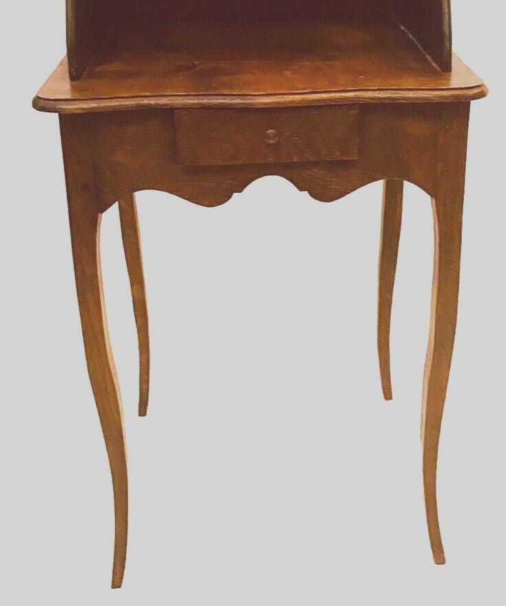 Louis XV Style Bedside Table In Solid Oak 19th Century photo Furniture