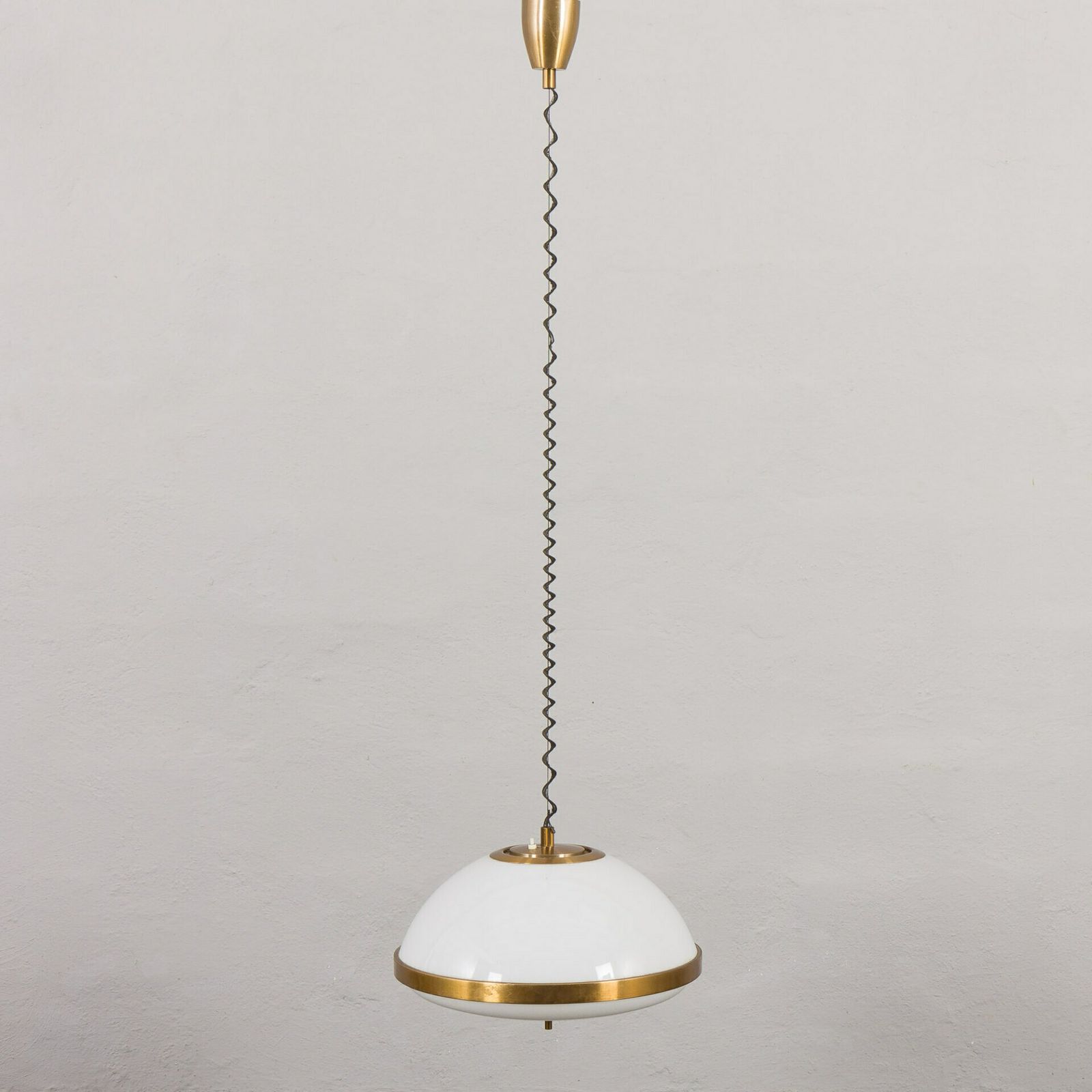 Brass And Acrylic Italian Mid Century Pendant Lamp, 1970s photo furniture