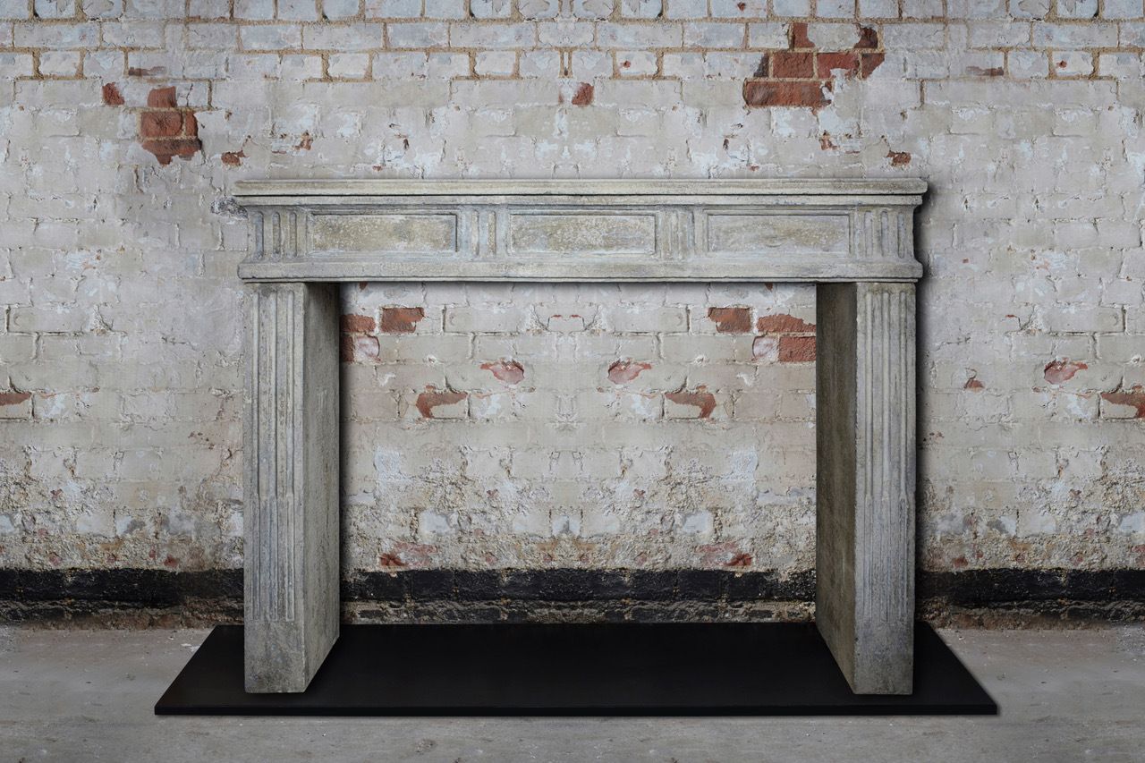 Original French Louis Xv1 Stone Surround