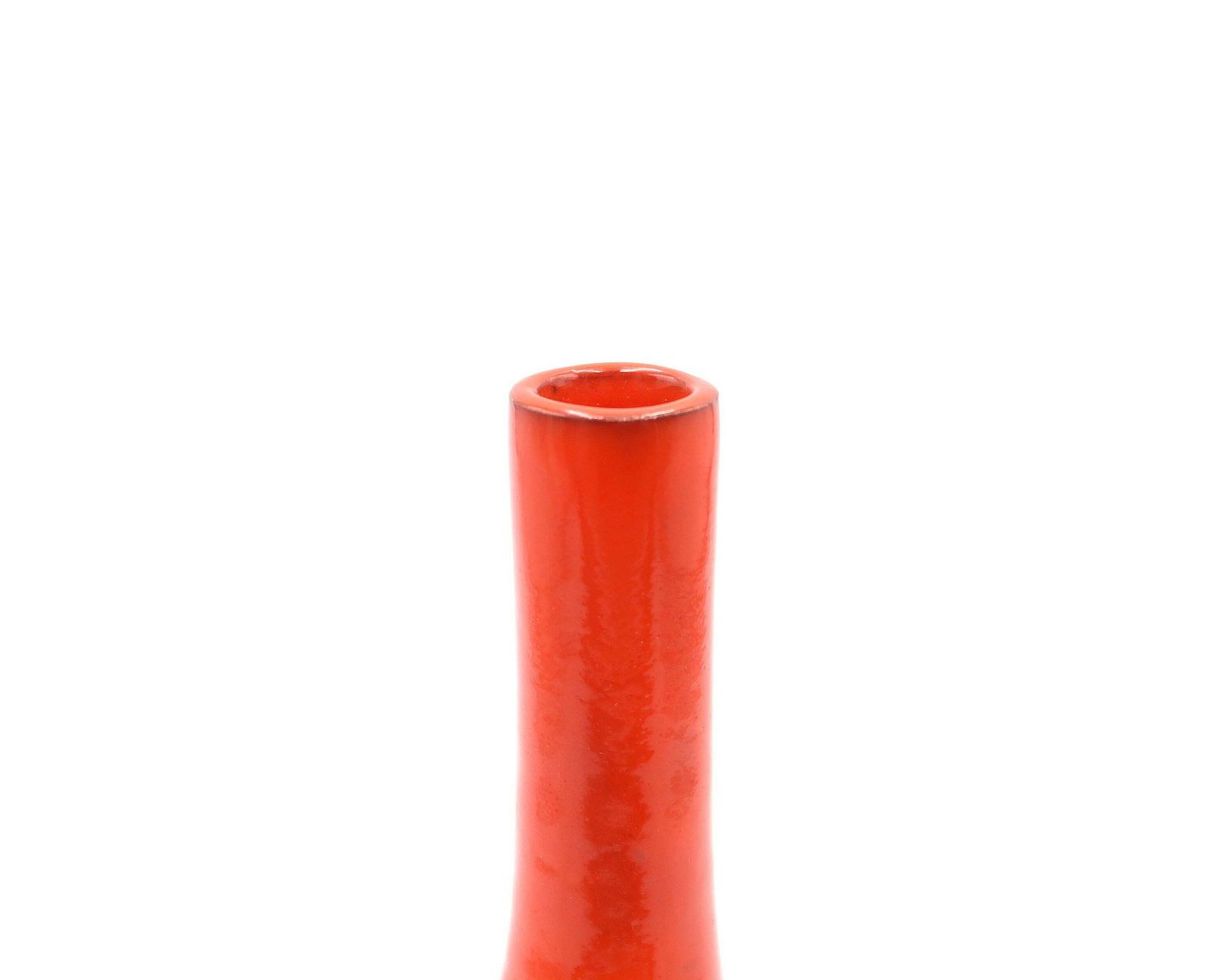 Franse Oranje Keramische Vaas Van Charles Voltz, Vallauris Ca. Jaren 1960 / In De Stijl Van Georges Jouve, Ruelland photo furniture