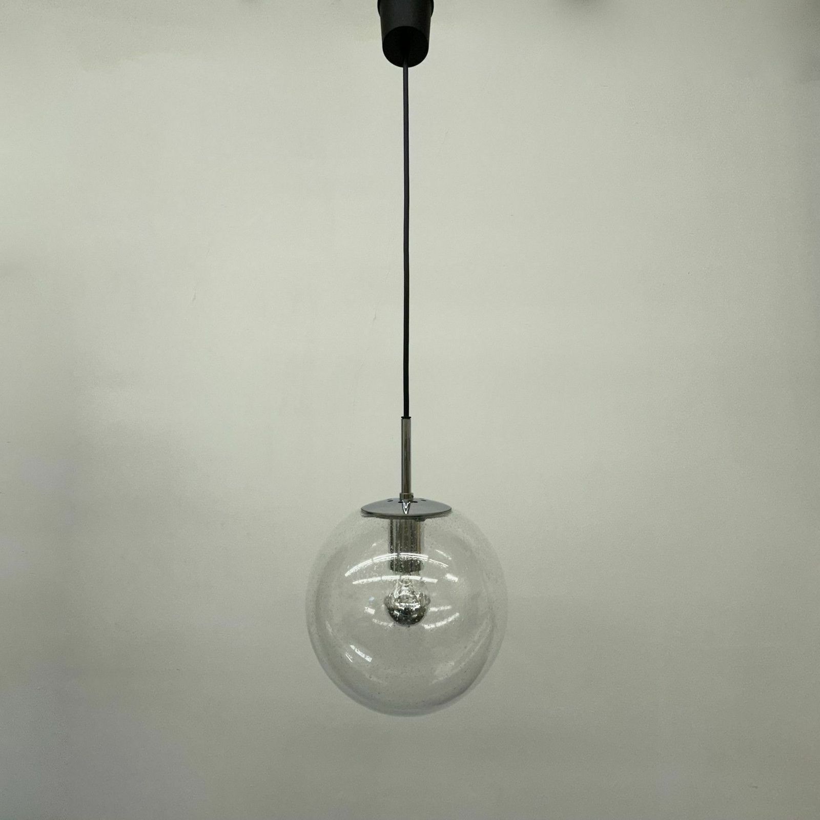 Glashütte Limburg Hanglamp, Jaren 1970 photo vintage