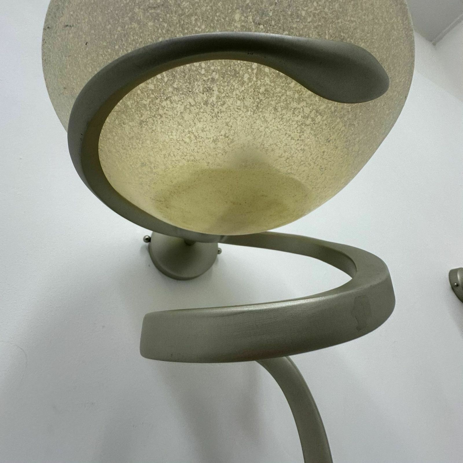 Pair Of “Teo” Wall Lamps In Aluminum And Glass, Enzo Ciampalini , 1970s photo buy
