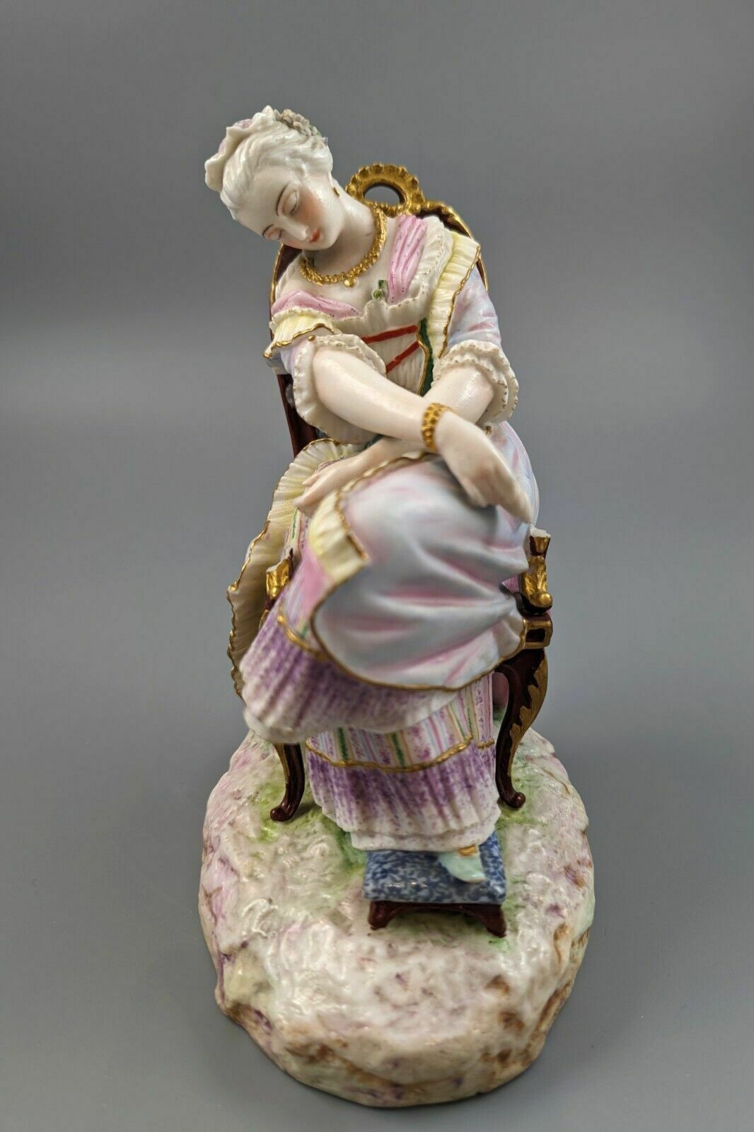 A 19th Century Vion Et Baury Paris Biscuit Porcelain Figurine Of A Lady Sleeping photo buy