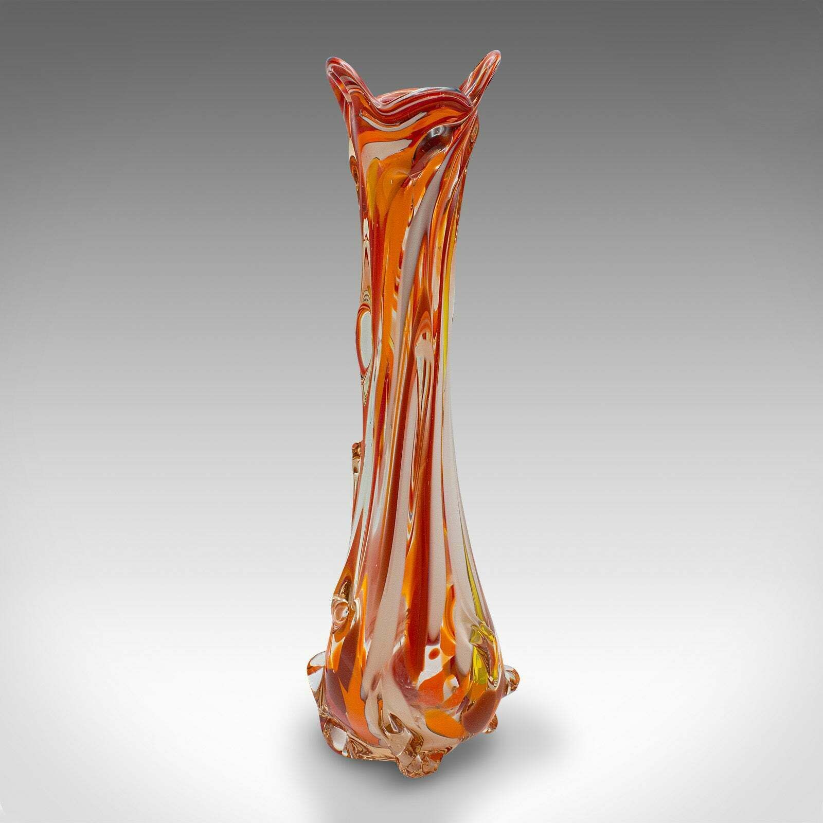 Tall Vintage Murano Explosion Vase, Italian, Art Glass, Flower Sleeve, C.1970 photo furniture