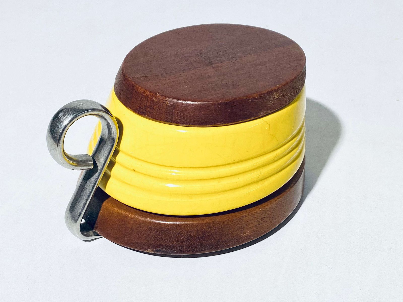 Alvar Aalto Artek Ceramic Salt & Pepper Shakers With Wooden Base / Vintage Mid Century Decor / Finland photo buy