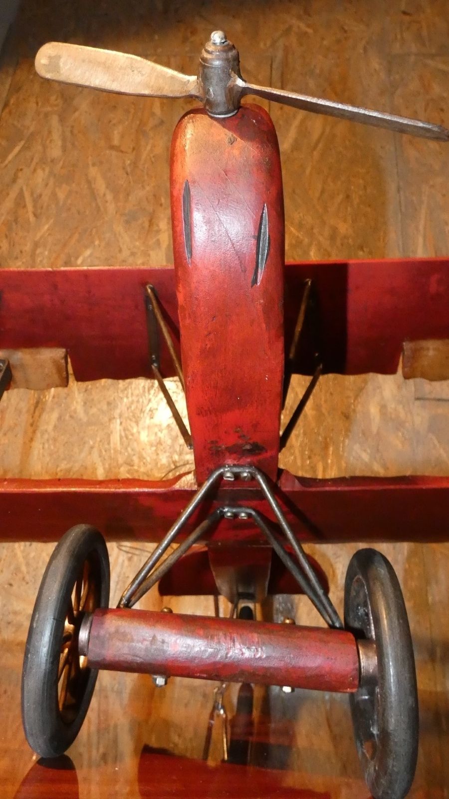 Home Decor Hand Painted Wooden Francesco Baracca Spad S.XIII Model Plane, Italy, 1940s photo