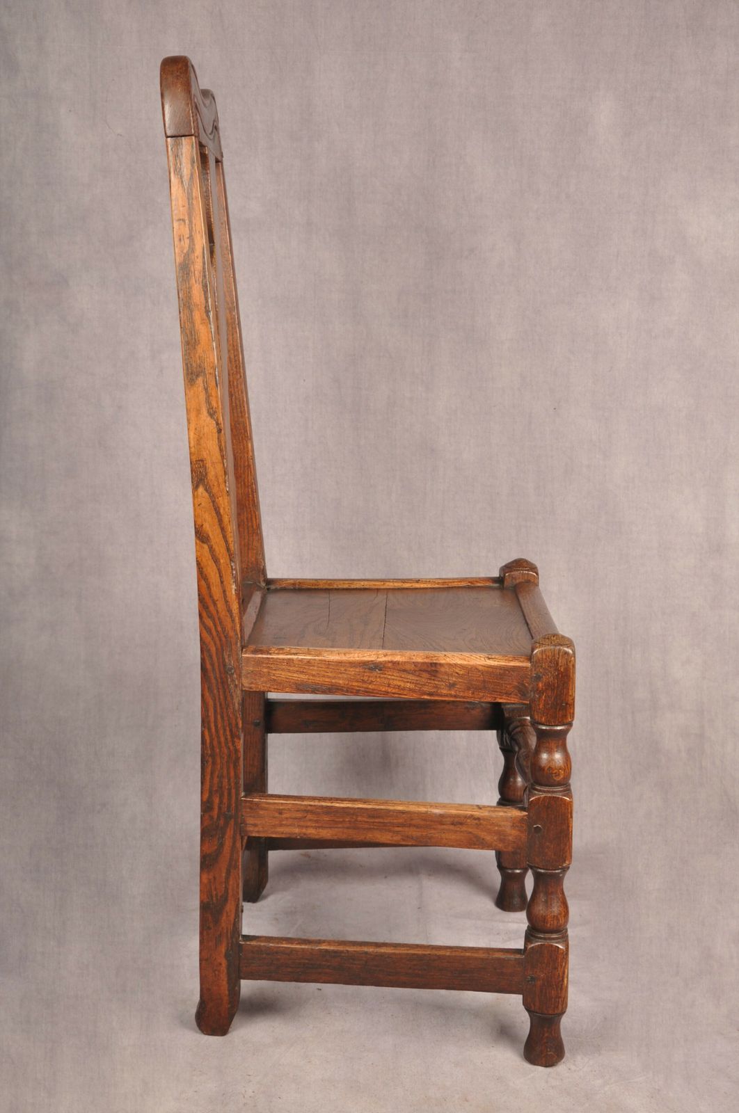 A Set Of Four Queen Anne Oak & Elm Chairs photo vintage