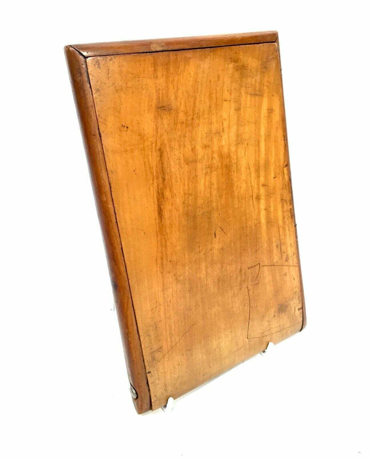 Home Decor Antique Wooden Olive Wood Sorento Ware Travel Mirror / Italian C.1900 photo