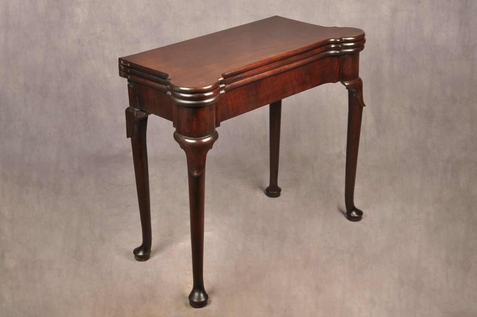 Rare 18th Century Mahogany Triple Top Card Table photo for sale