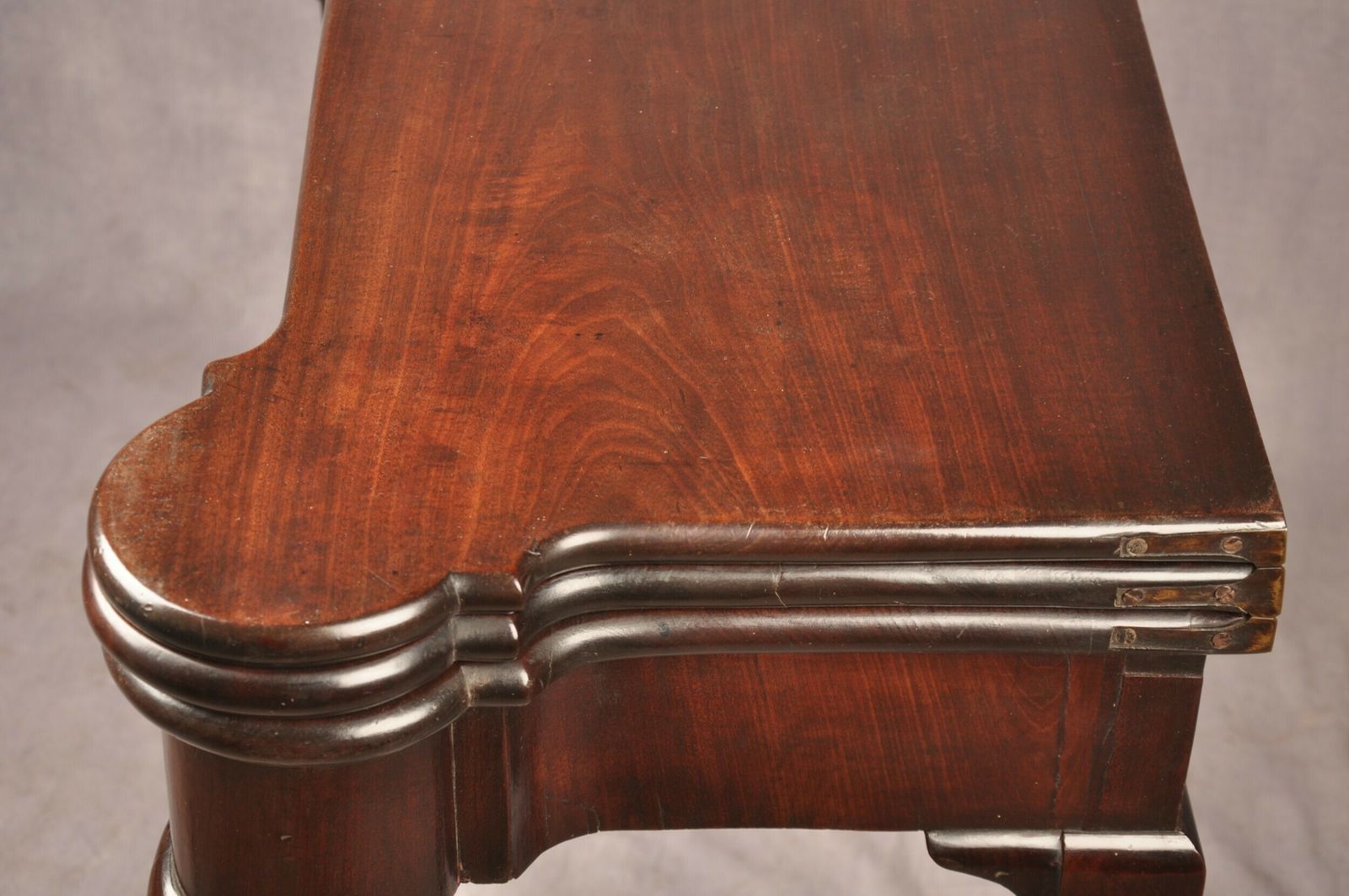 Rare 18th Century Mahogany Triple Top Card Table photo vinterior