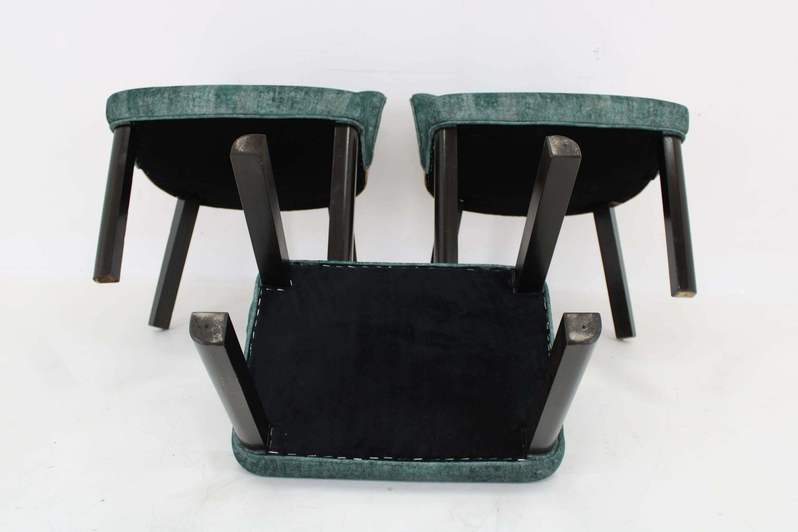 photo buy 1940s Pair Of Chairs With Stool, Italy