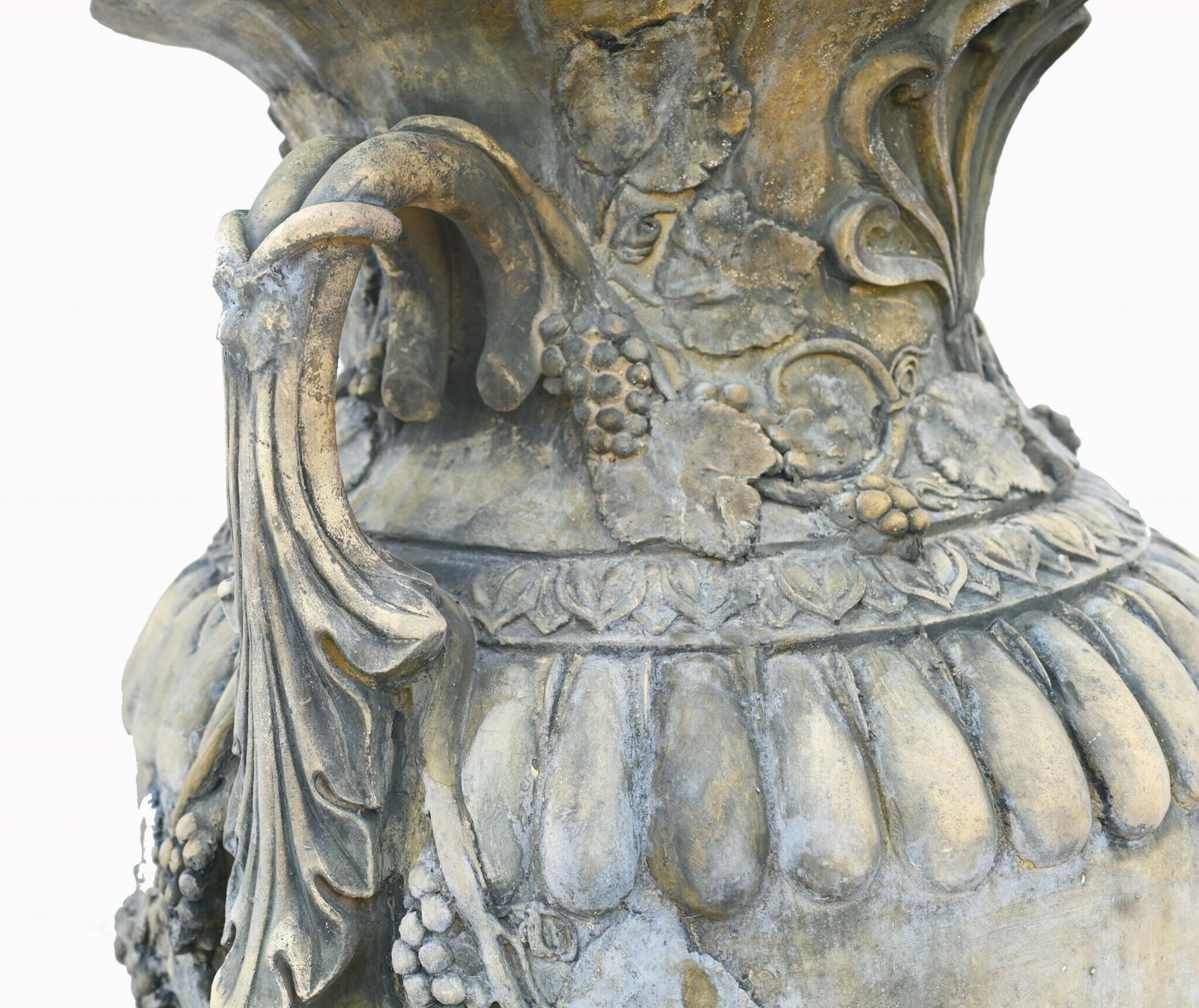 Pair Stone Garden Urns Classical Amphora English Garden Vase photo 2995.0
