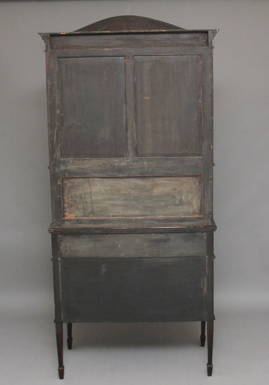 19th Century Mahogany And Inlaid Display Cabinet photo Furniture