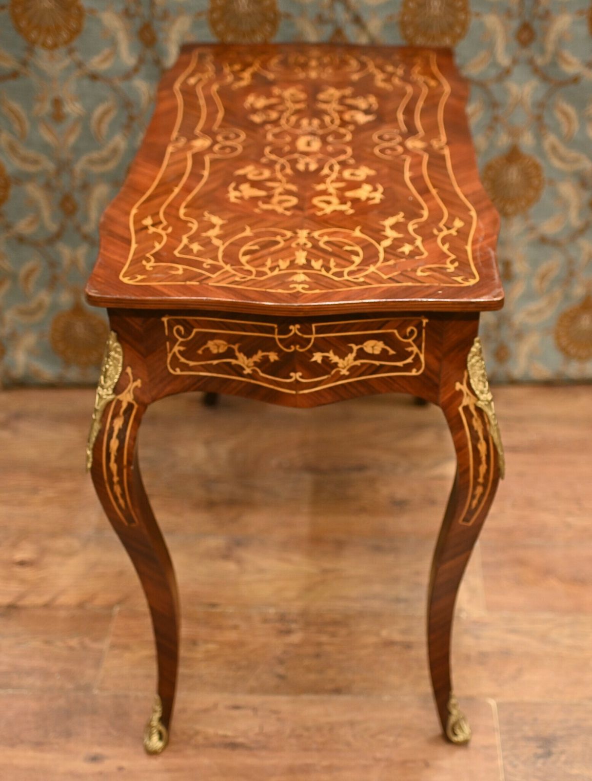 French Writing Desk Louis XVI Bureau Plat Inlay photo 1150.0