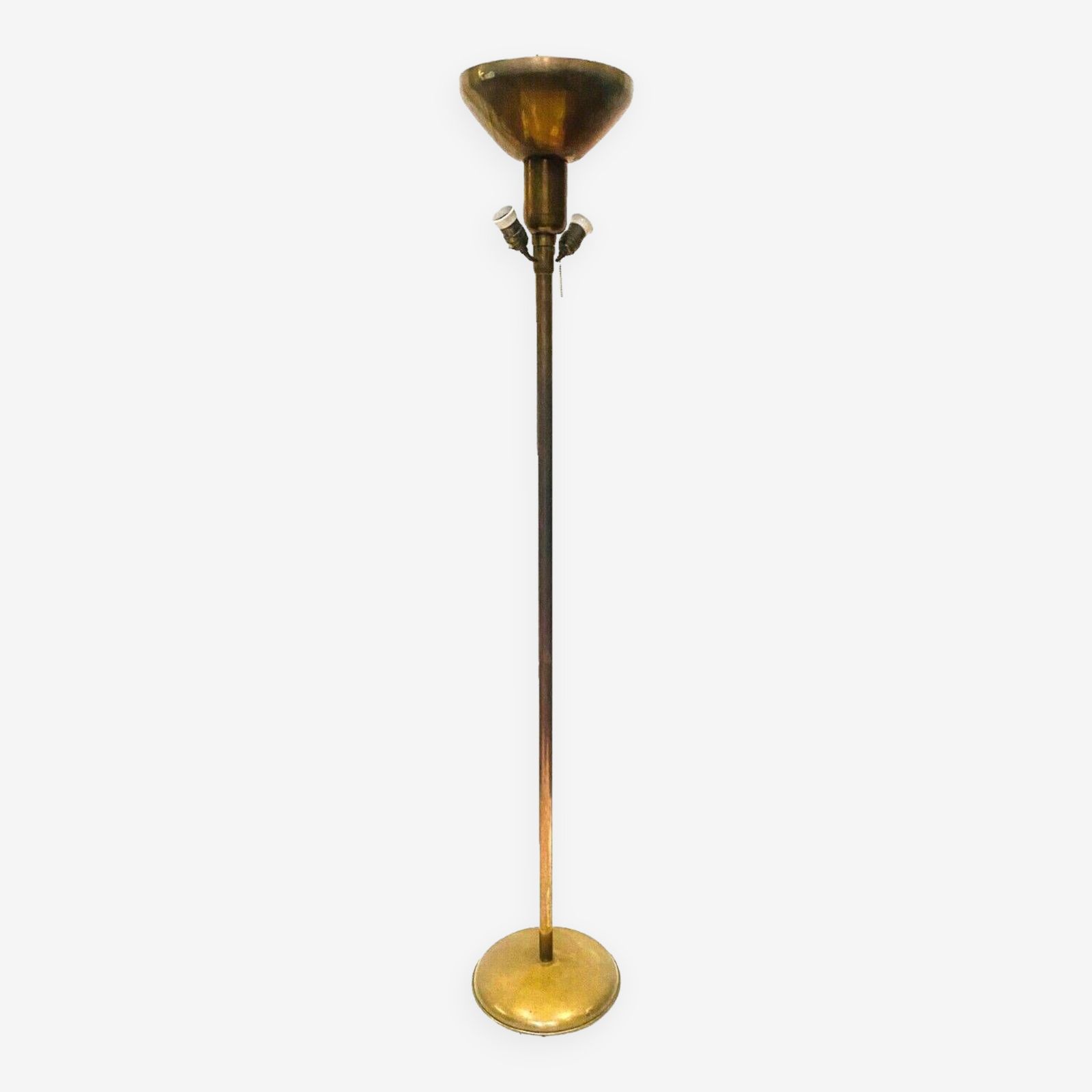 Amba Brand Art Deco Floor Lamp In 20th Century Brass