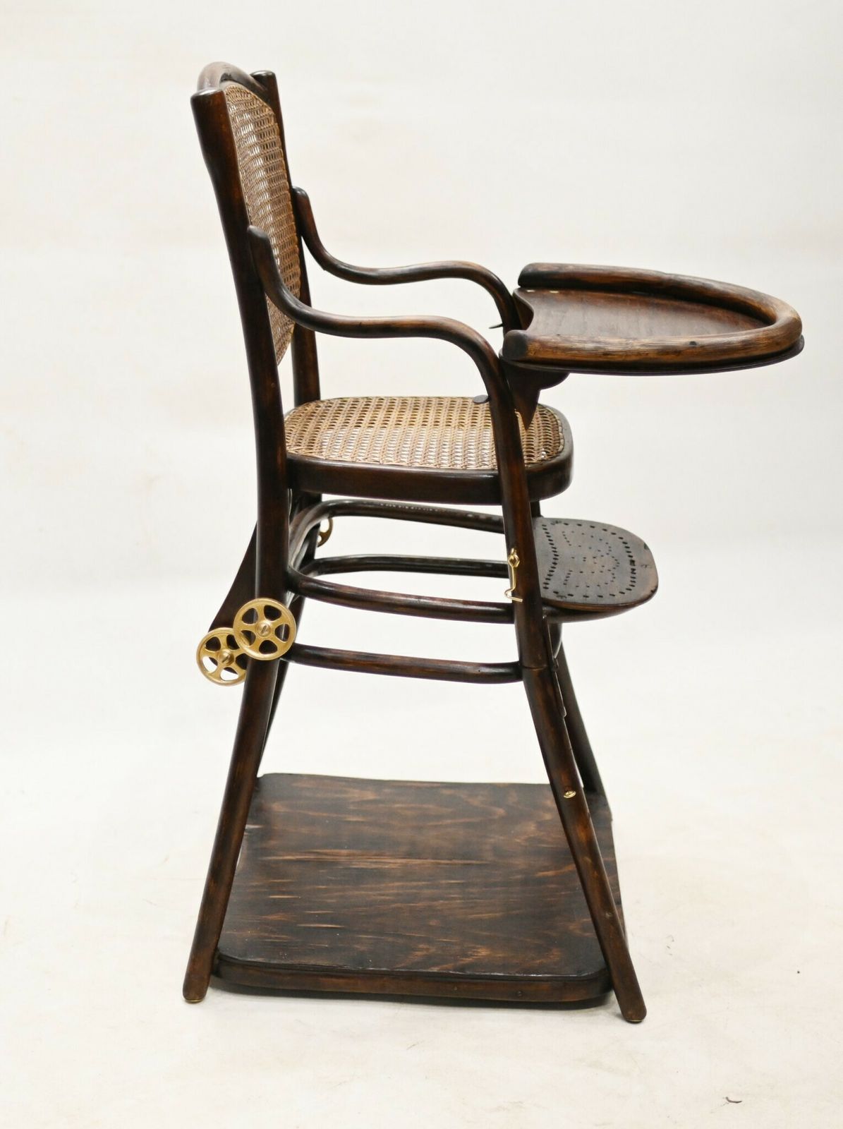 Antique High Chair Childrens Seat Arts And Crafts photo vintage