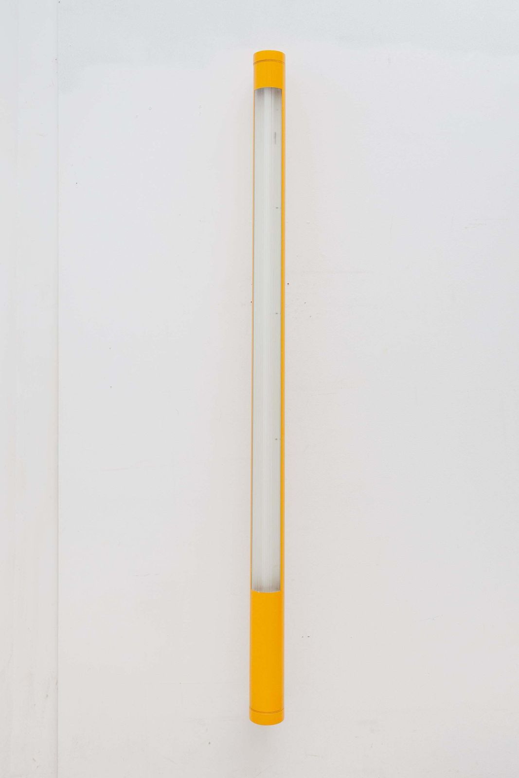Yellow Metal And Fluorescent Tube Wall Lamp, 1970s, Germany photo 1950.0