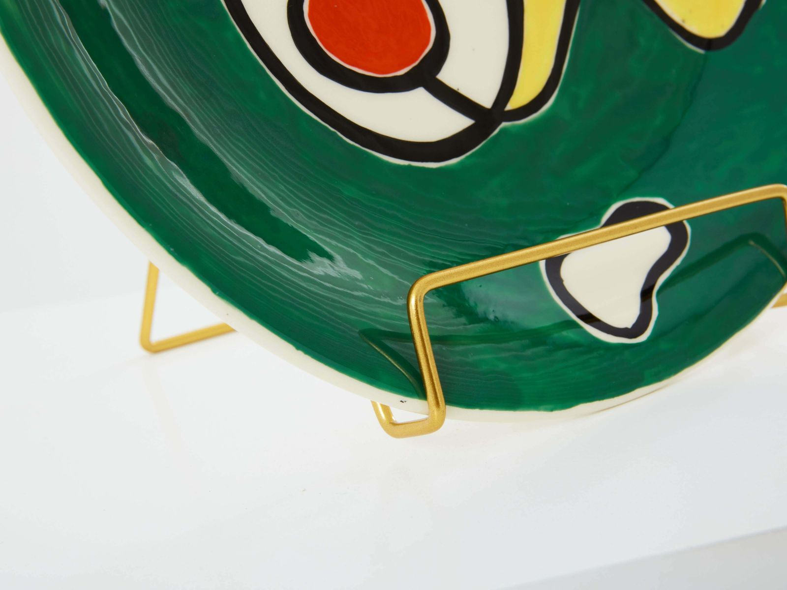 Assiette en céramique émaillée Roland Brice, 1950 photo Décoration