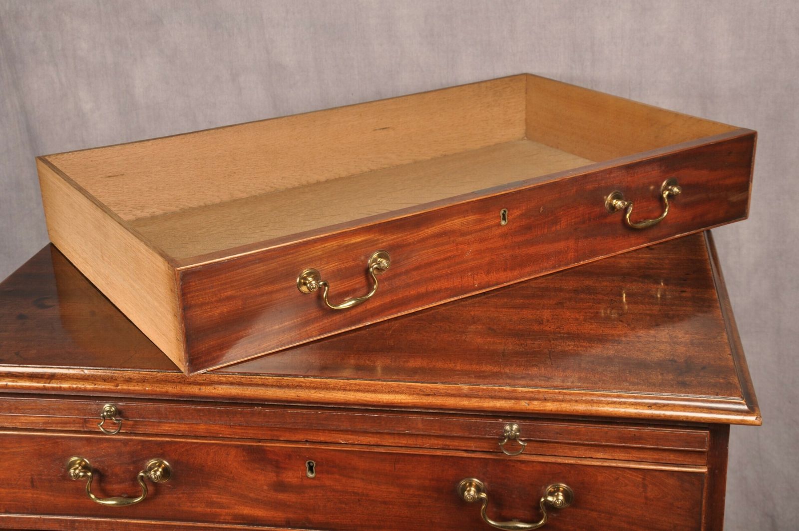 Fine 18th Century Mahogany Chest Of Drawers photo vintage
