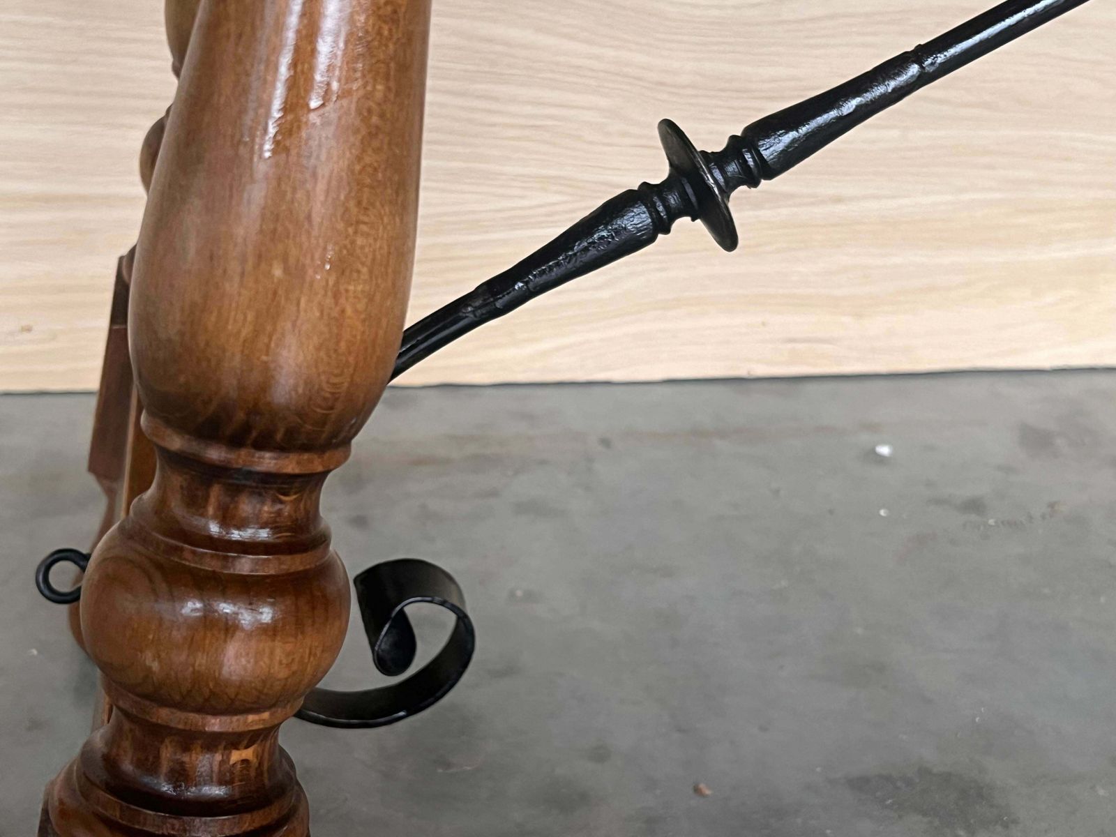 photo furniture 20th Century Spanish Console Fold Out Table With Iron Stretcher