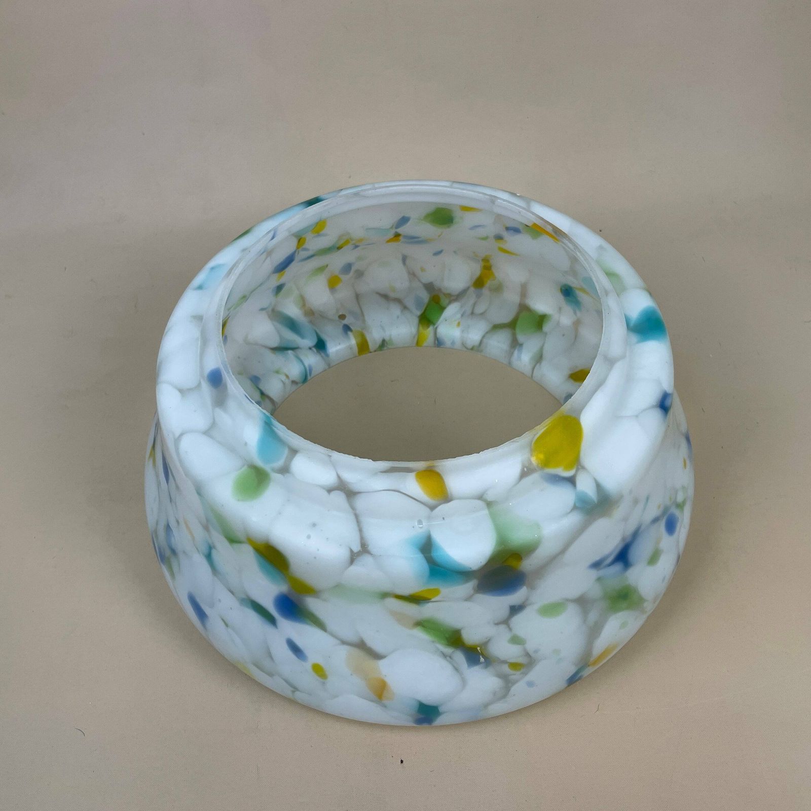 photo furniture Glass Ceiling Lamp Shade White Speckled Lampshade Stain Glass Tiffany Style Lightshade Light Patterned Frosted Milky Pendant Art Deco