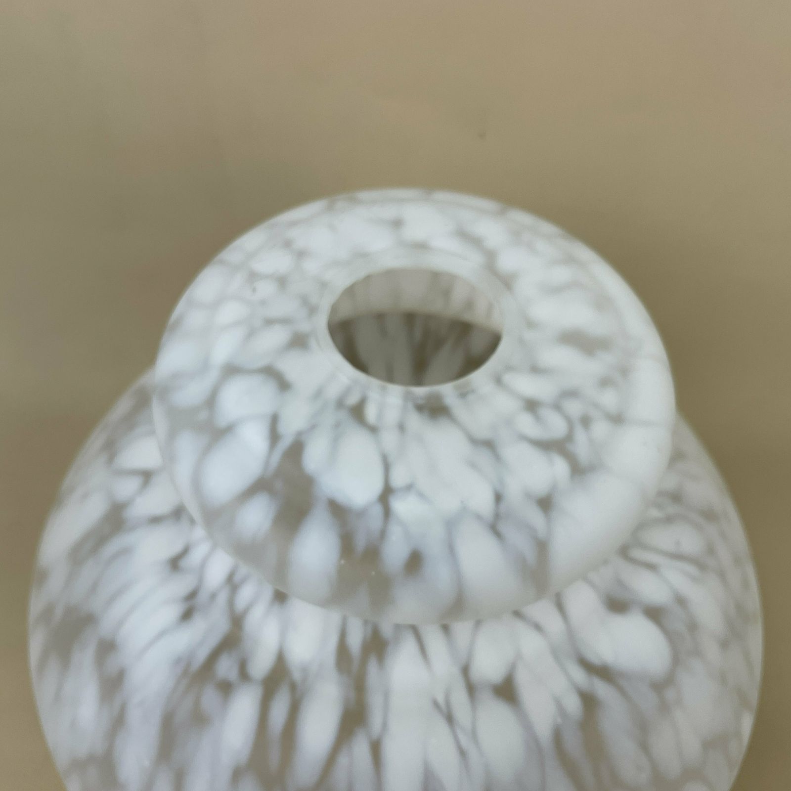 Glass Ceiling Lamp Shade White Speckled Lampshade Stain Glass Tiffany Style Lightshade Light Patterned Frosted Milky Pendant Art Deco photo vinterior