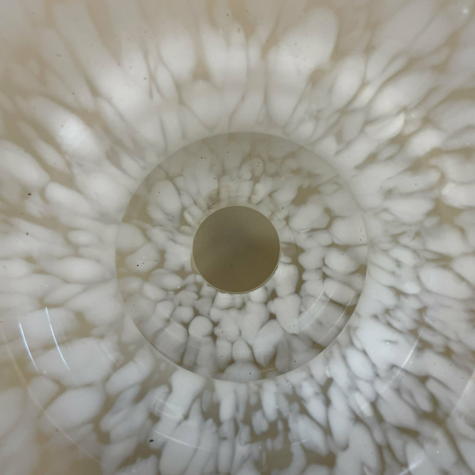 photo for sale Glass Ceiling Lamp Shade White Speckled Lampshade Stain Glass Tiffany Style Lightshade Light Patterned Frosted Milky Pendant Art Deco