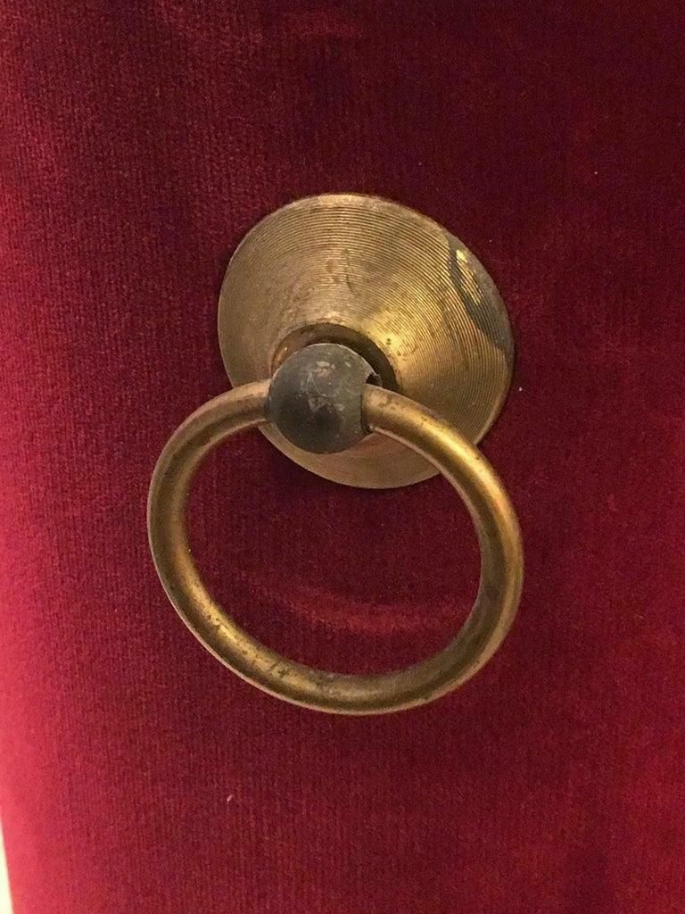 1950s Brass And Velvet Italian Umbrella Stand photo Home Decor