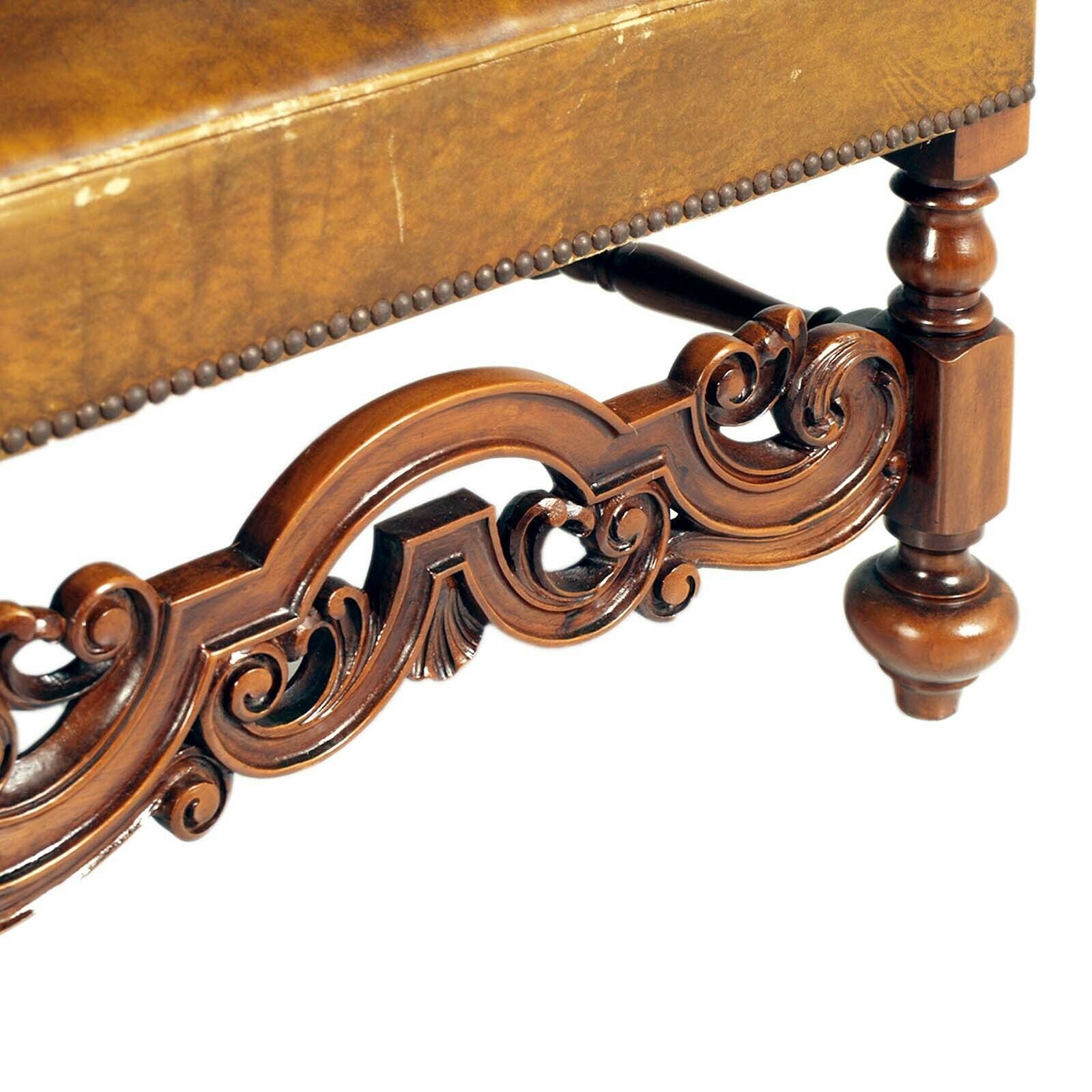 Venice 19th Century Throne Chair Attributed Testolini Frères Leather Upholster photo furniture