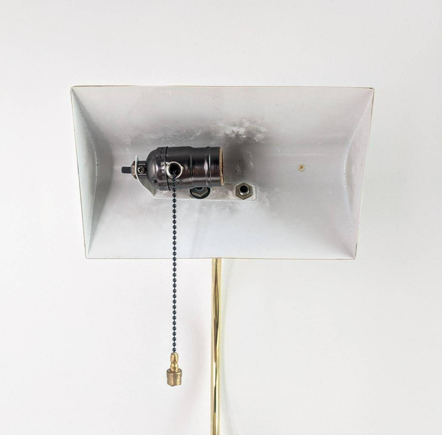 photo for sale Vintage Banker's Desk Lamp In Shiny Gold