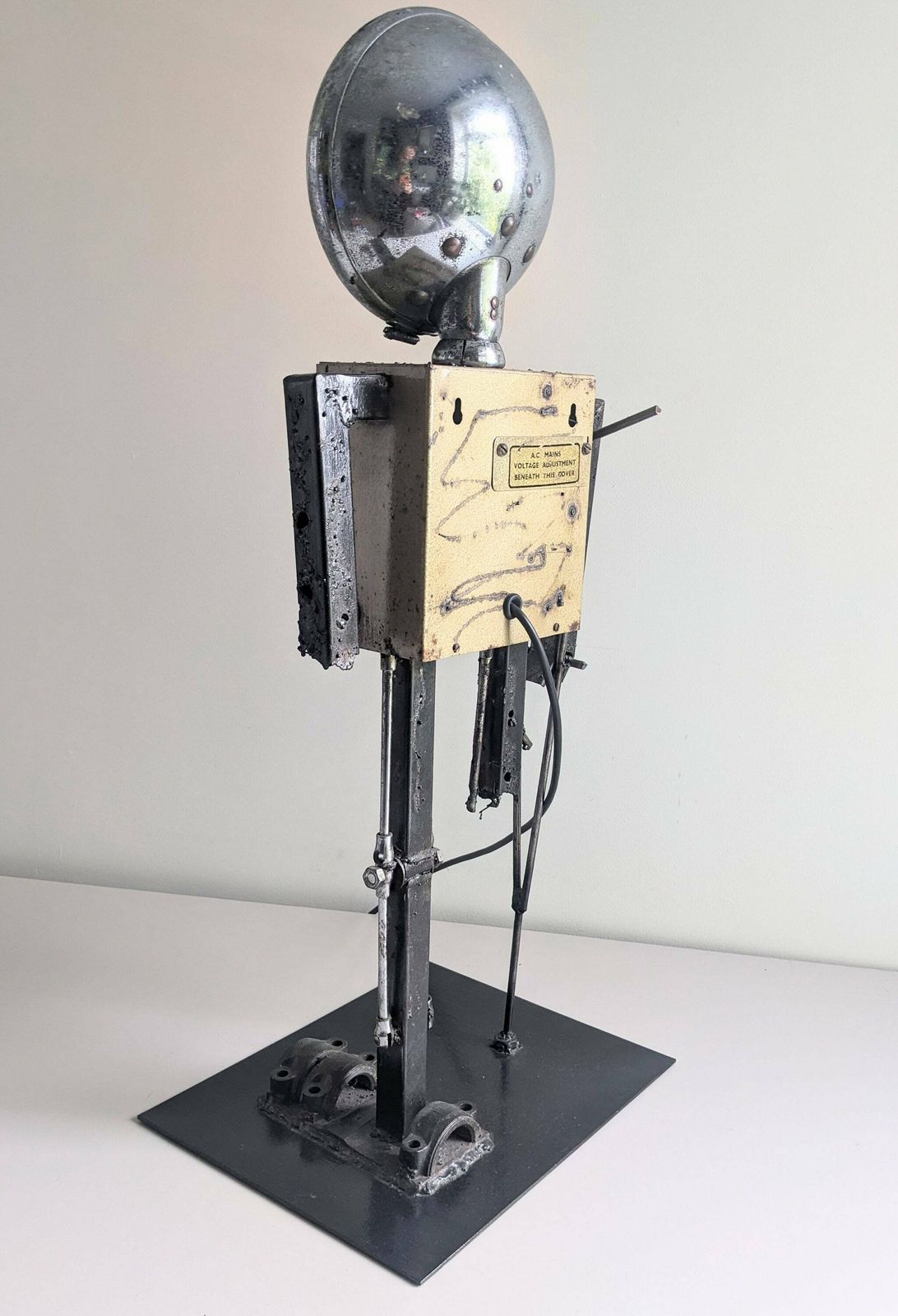 Upcycled 'Crippled' Robot Accent Floor Lamp Made Of Old Vintage Parts photo buy