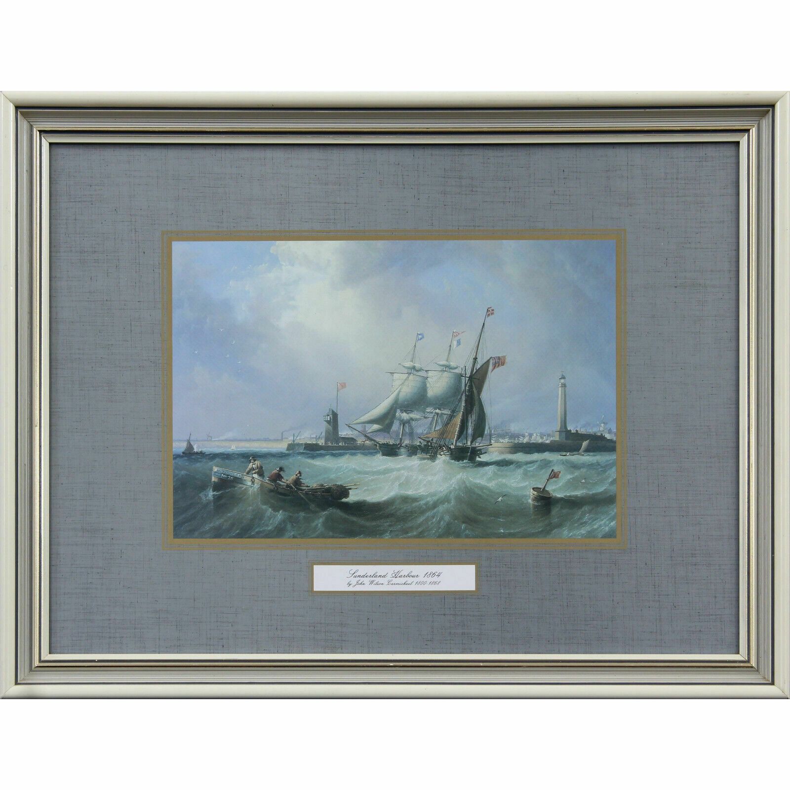 3 Prints Of Ship Scenes By John Wilson Carmichael photo Art