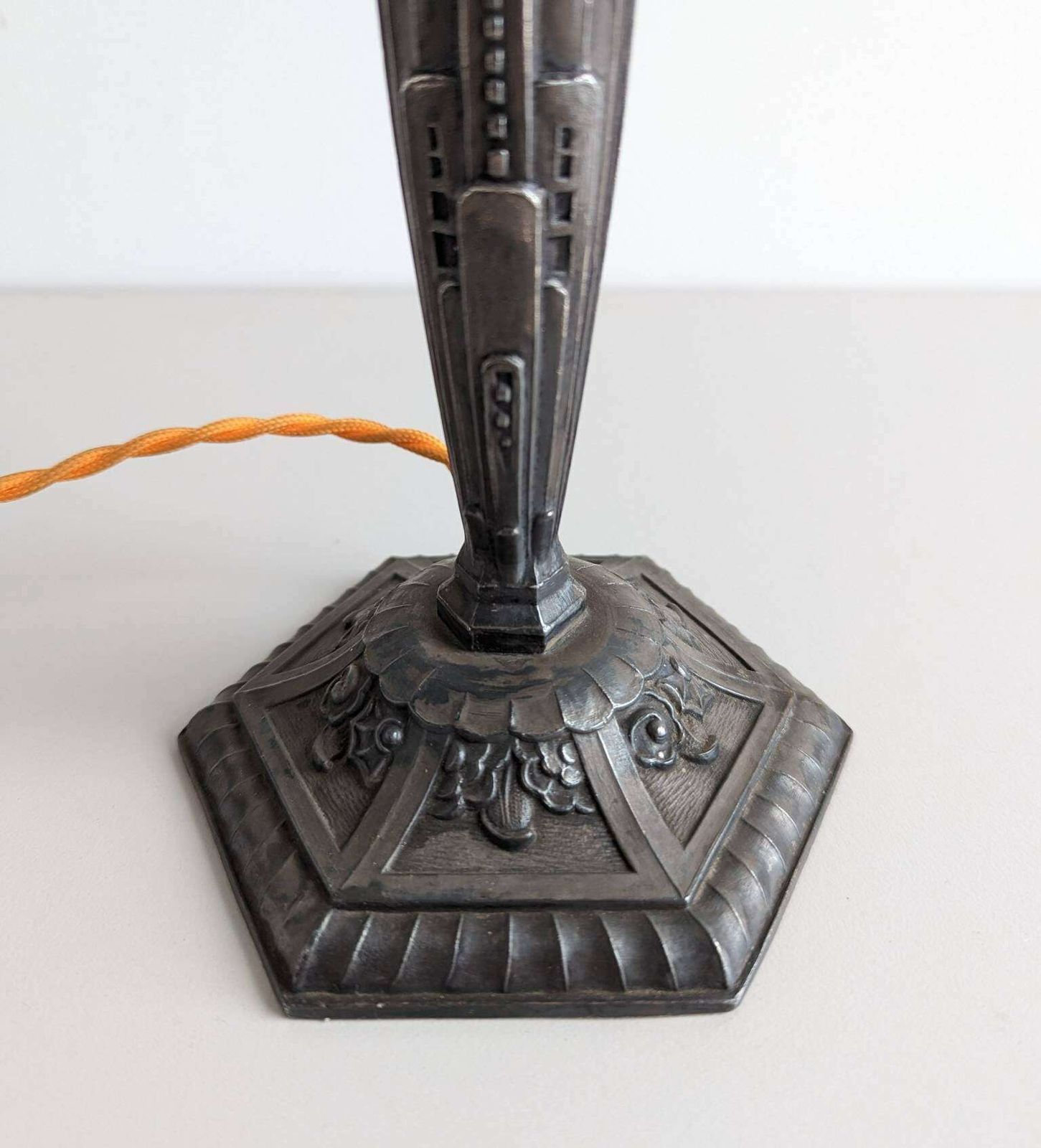Art Deco Vintage Table Lamp, Made In France, 1930's photo vintage