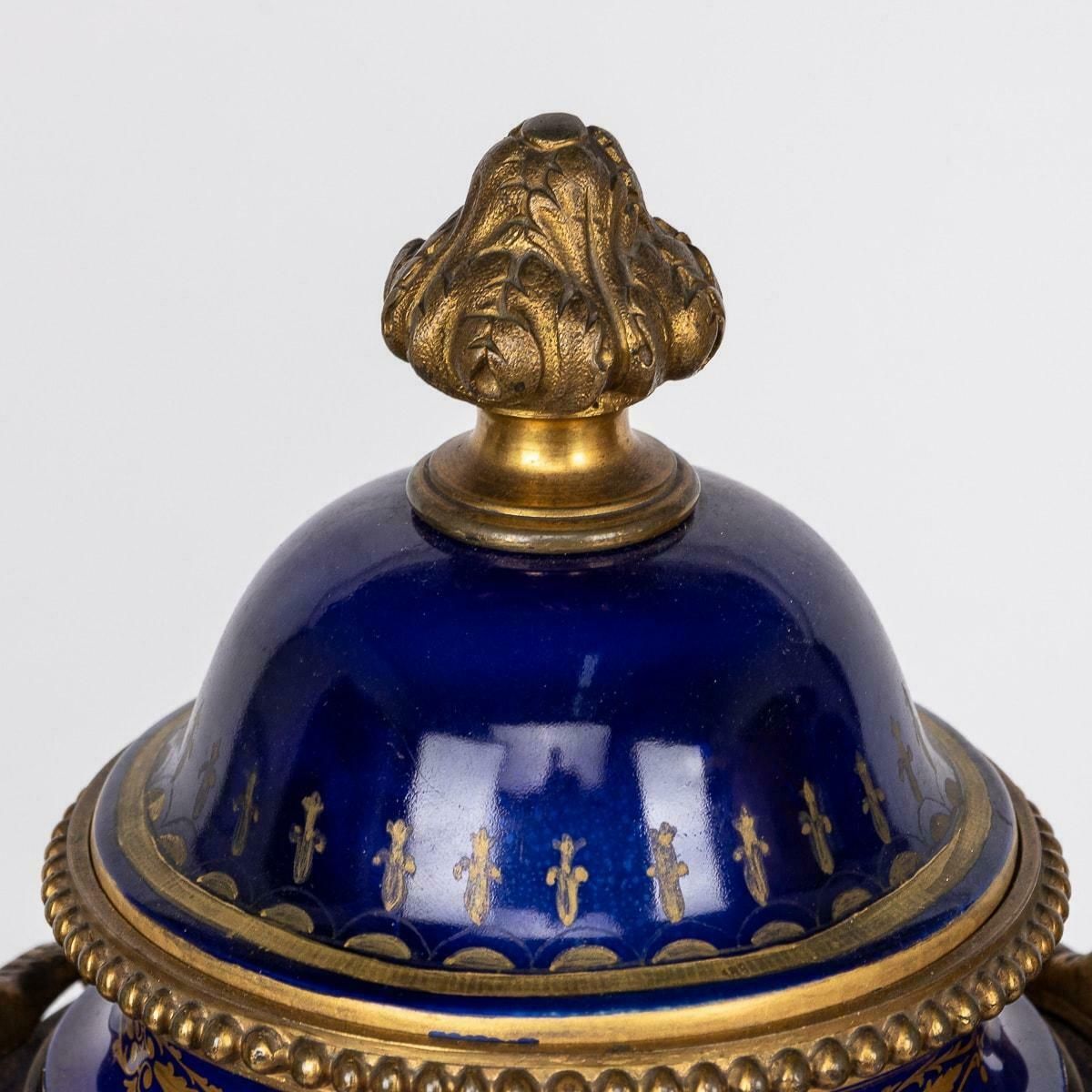 Antique 19th Century Sèvres Ormolu Mounted Vases With Covers C.1870 photo buy